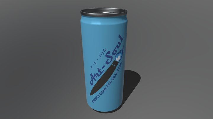 「アート・ソウル」(Canned Energy Drink "Art-Soul") – Free 3D Model STL
