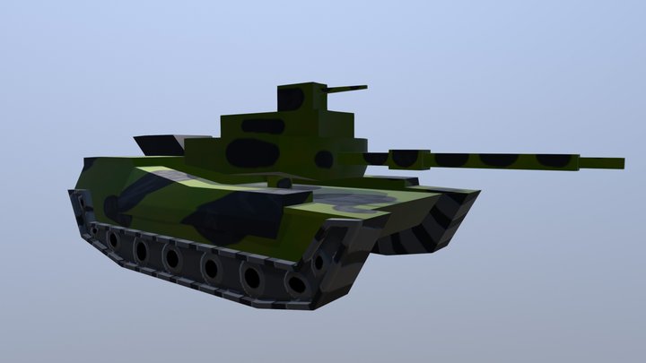 Tanque de guerra 3D Model