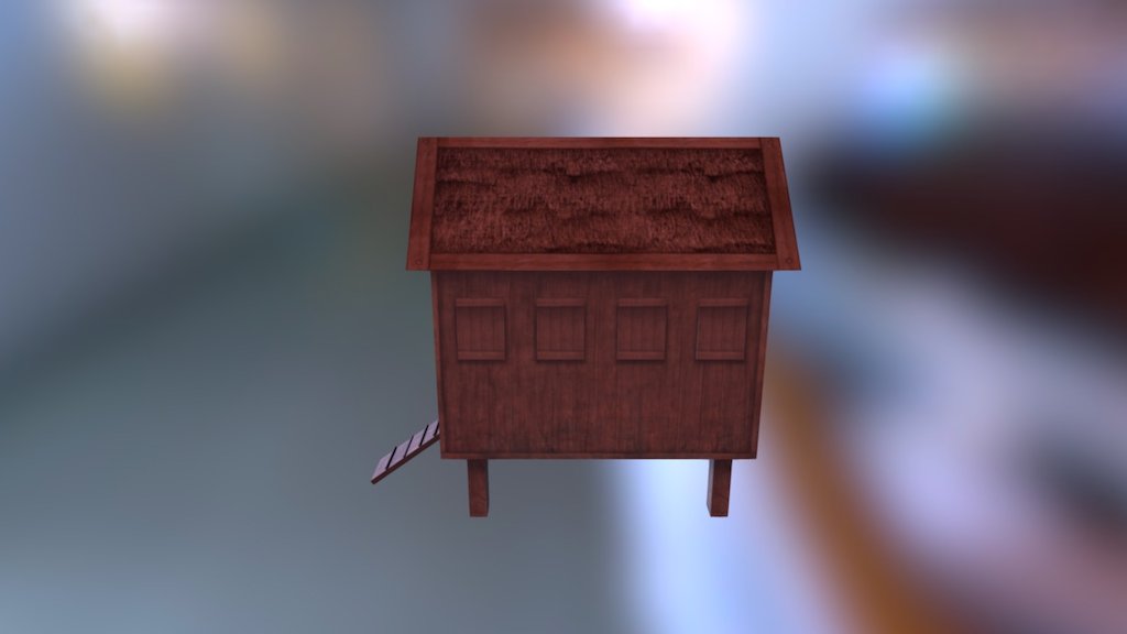 Wooden Chicken Barn — Sketchfab embed 3D viewer