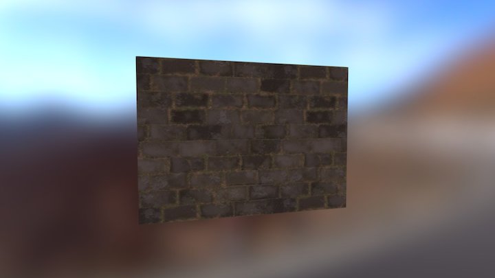 Brick Ancient Wall 3D Model