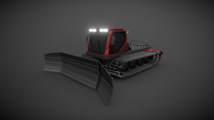 SnowCat | Ratrack | Mid Poly 3D Model