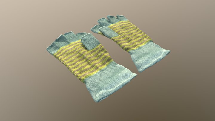 Pair of Gloves 3D Model