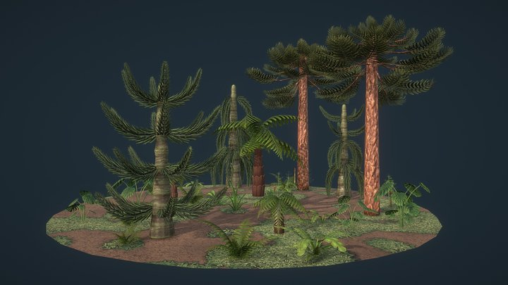Prehistoric Folliage 3D Model