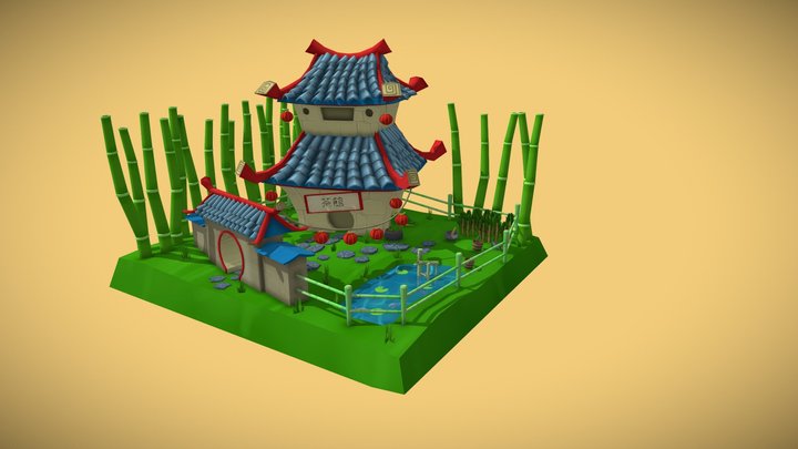 Asian Tea house - Laforce Bisong 3D Model