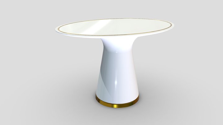Oval Dining Table 3D Model
