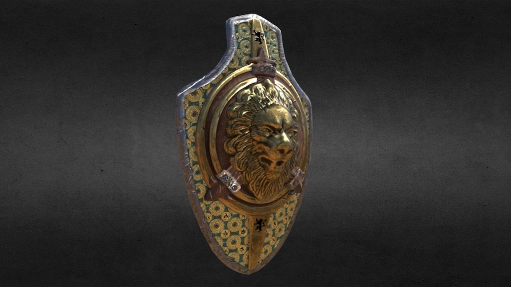 Lannister Shield - 3D model by Gonzalo Blanco Vázquez 