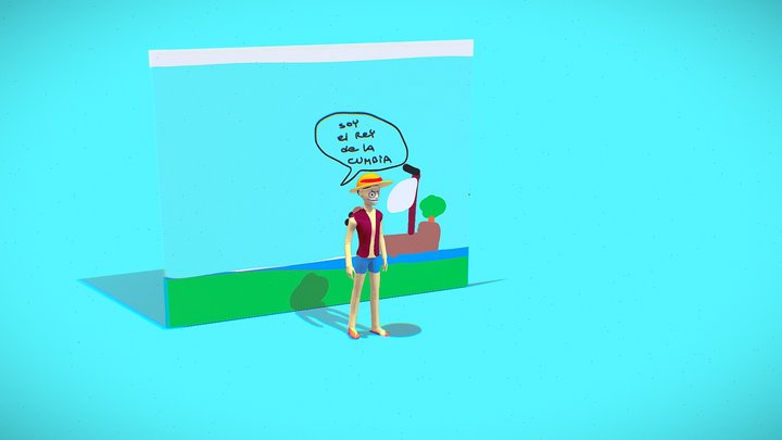 Monkey D. Luffy - One piece diorama 3D Model