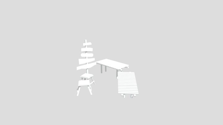 By The Ocean 3 Simple Props 3D Model
