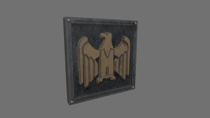 Eagle in a frame 3D Model