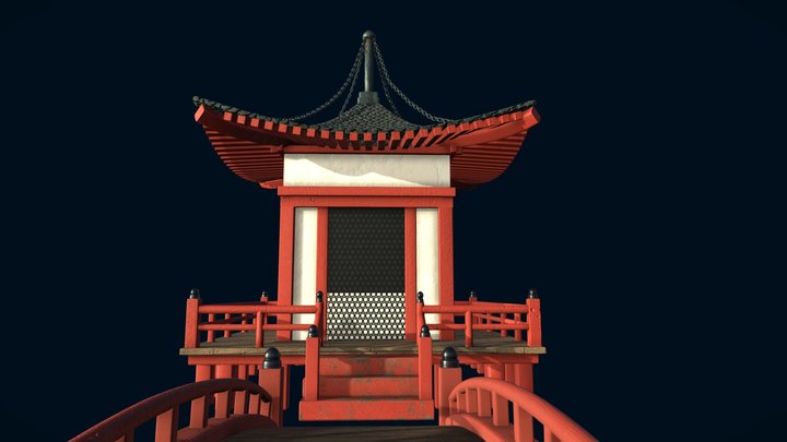 Japanese temple 3D Model