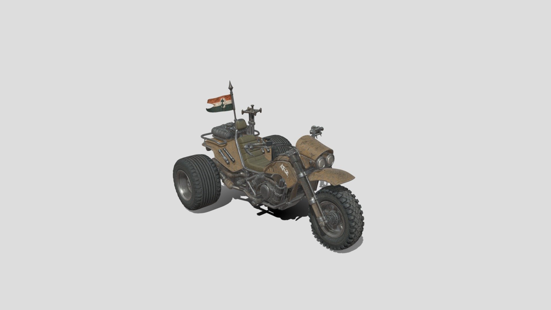 Wasteland Ironclad vehicle 3d model free — Sketchfab embed 3D viewer