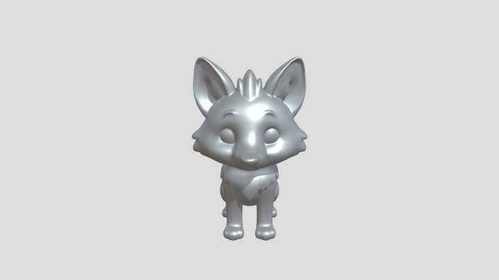 cute cartoon fox 3D Model
