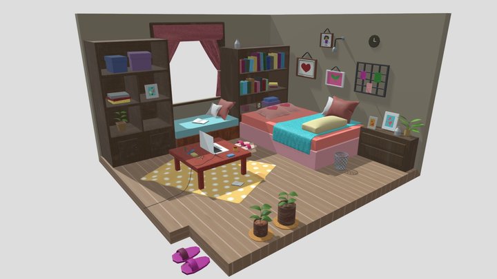 Isometric Room 3D Model