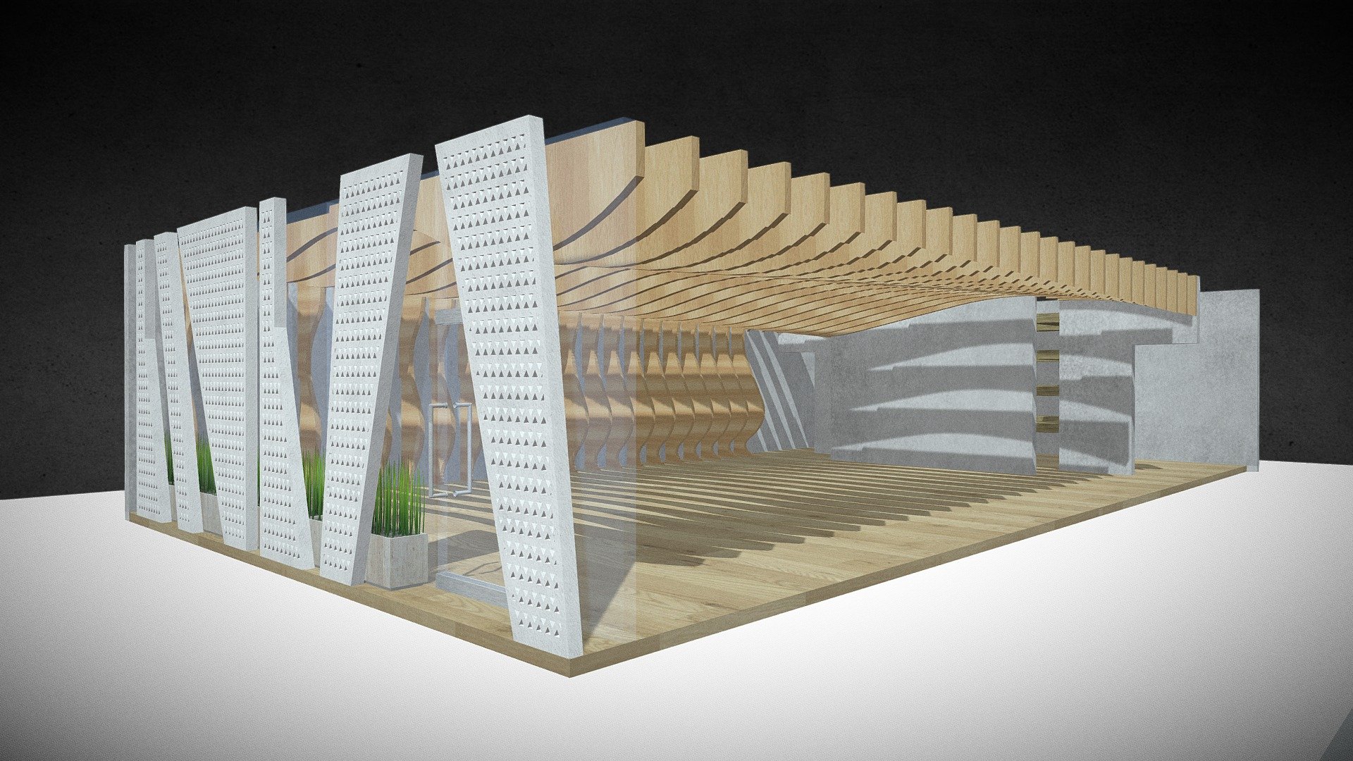 Plafón y Fachada de Estudio Arquitectónico