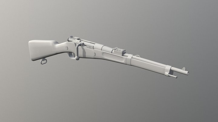 SOLUNSKI FRONT Karabin Kon. Berthier M-1892 3D Model