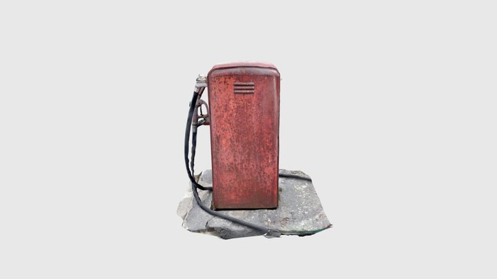 Gas station vintage 3D Model