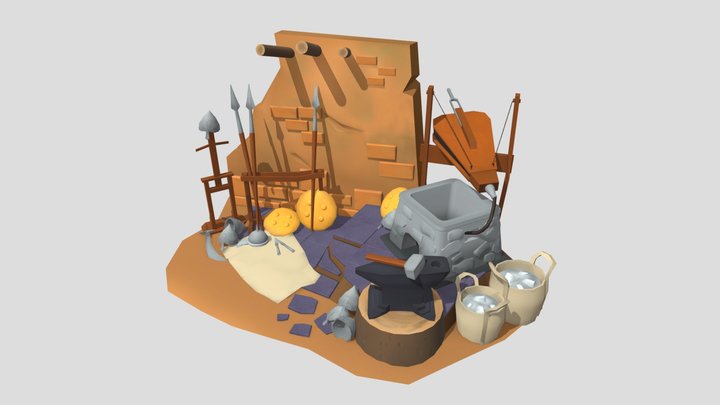 The Bazaar -  Arabian Smith 3D Model