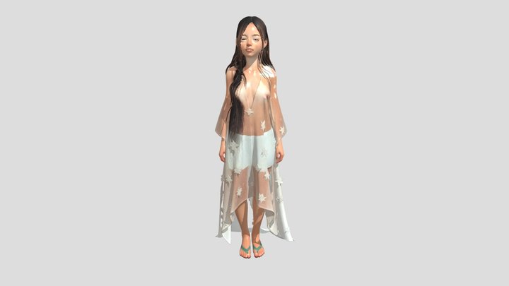In der Dusche eine Frau 3D Model