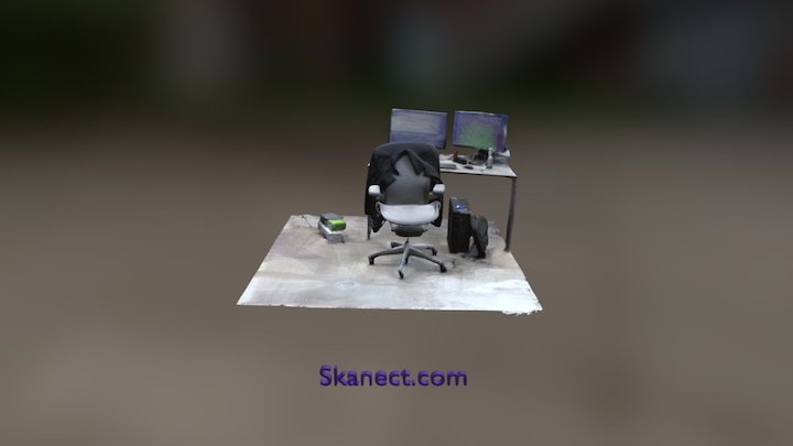 ChairJacketMessyDesk 3D Model