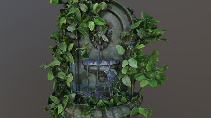 Lion Fountain for good or evil 3D Model