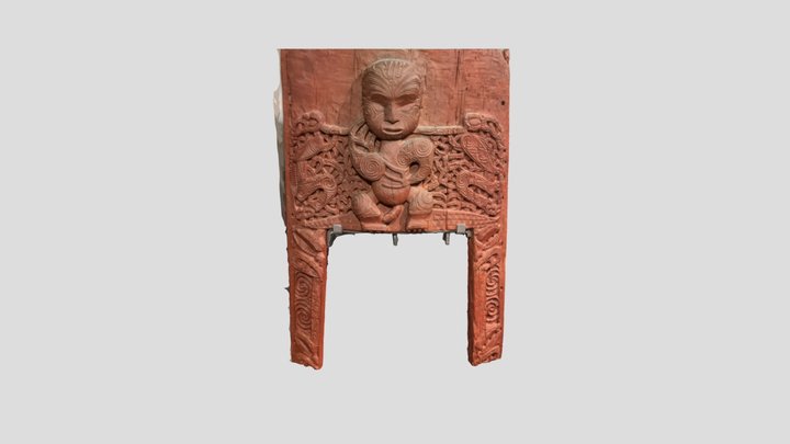Māori Tiki Carving 3D Model