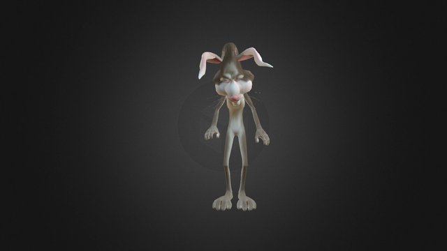 Rabbit Jump Animation Test 3D Model