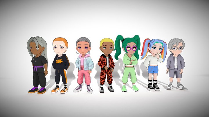Energy Kids (Game Version Models) 2 3D Model
