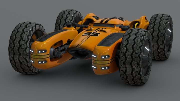 Grip Concept Car 3D Model