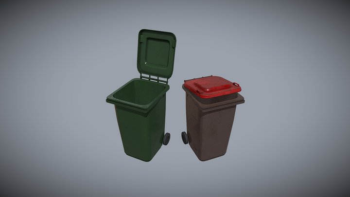 [CC0] Garbage Bin - Ready to Unity HDRP 3D Model