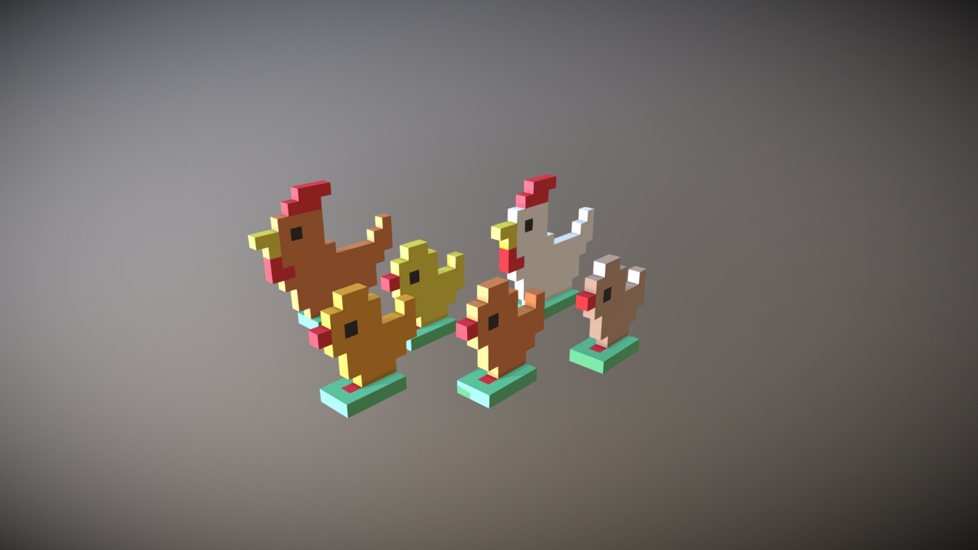 3D model The Hen Family