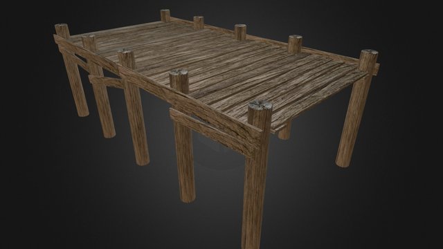 Wooden Bridge Deep 3D Model