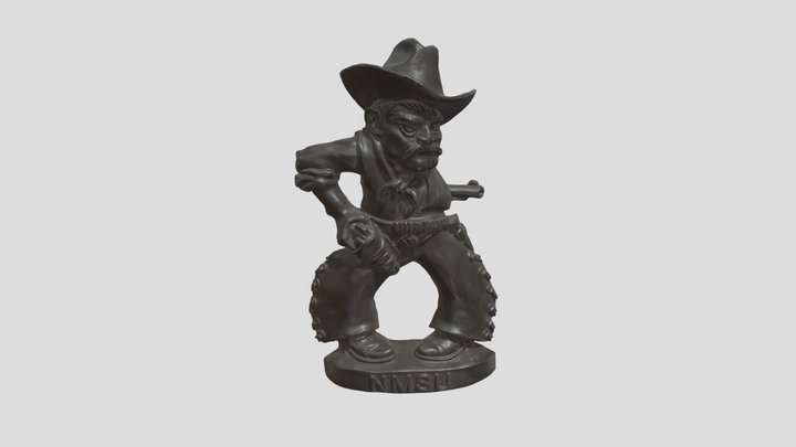 Pistol Pete Plaque 3D Model