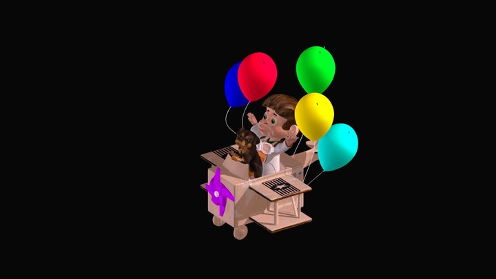 cardboard plane 3D Model