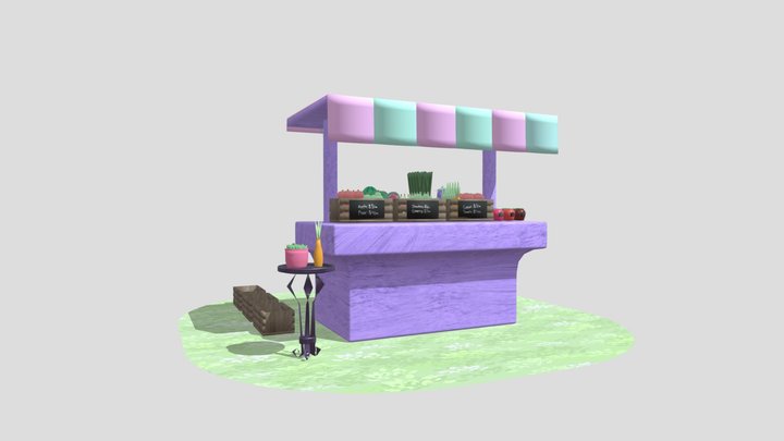 fruit and vegetable stall!! :) 3D Model