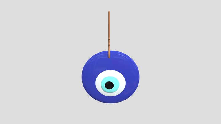 Nazar Boncuk Traditional Turkish Evil Eye Amulet 3D Model