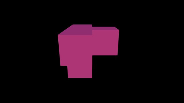 Puzzle Cube Magenta Part MO 3D Model