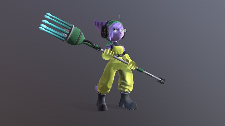 Character animation - Violet 3D Model