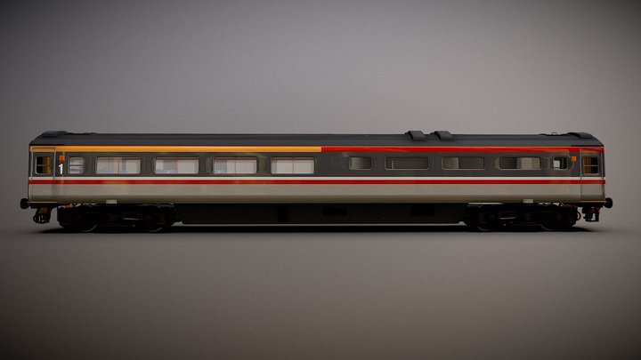 Train - Mark 3 BR Swallow Livery - Buffet – Free 3D Model STL