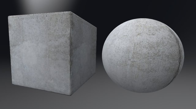 Dirt Concrete Square Slab 3D Model