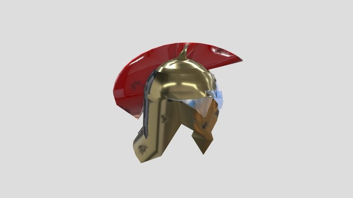 Modern Fantasy Roman Helmet 3D Model