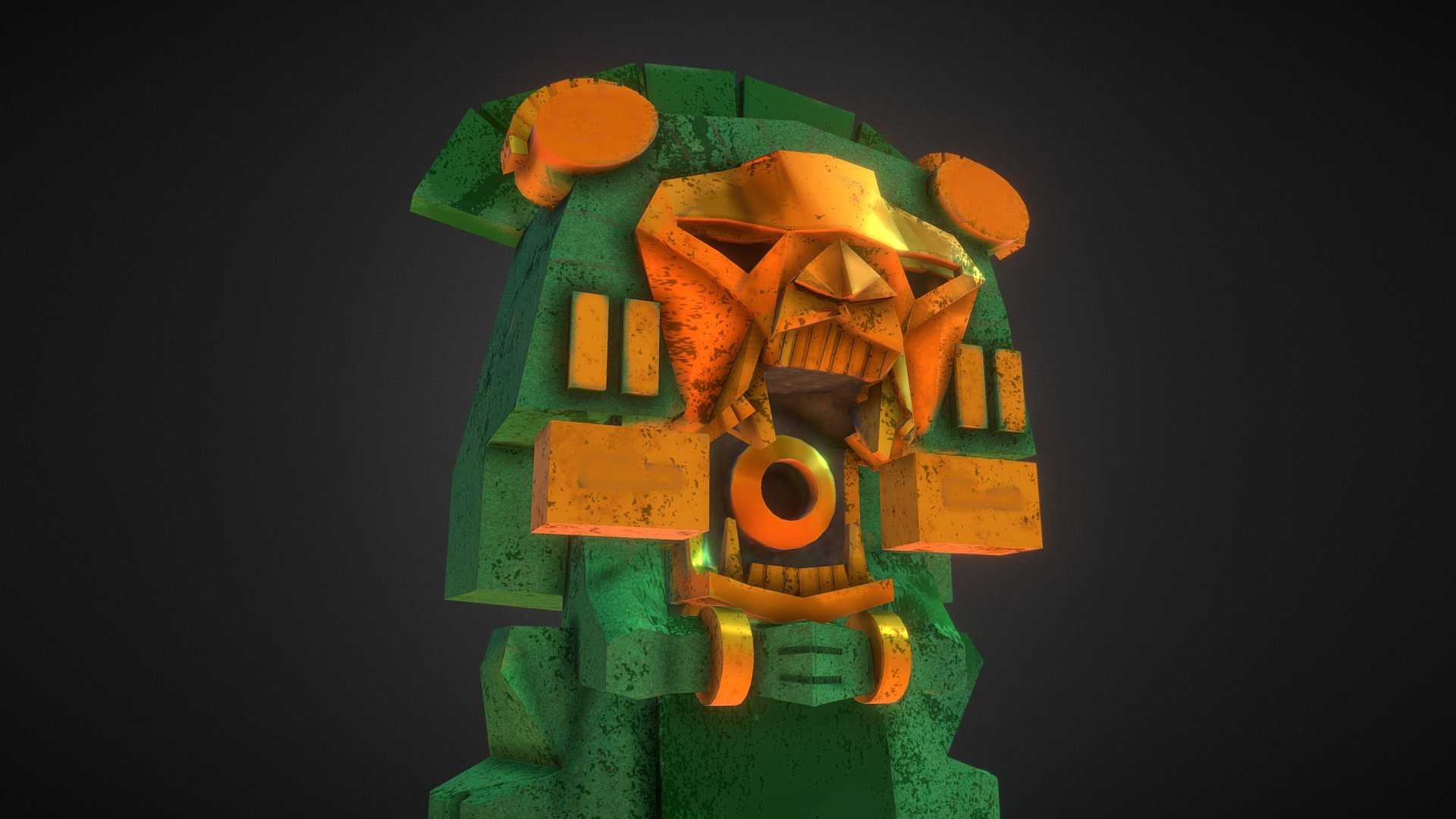 Mayan Trap sculpture