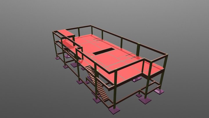 PROJETO ESTRUTURAL - EMPREENDIMENTO COMERCIAL 3D Model