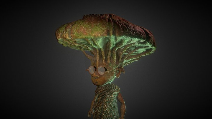 Mushroom Little Guy 3D Model