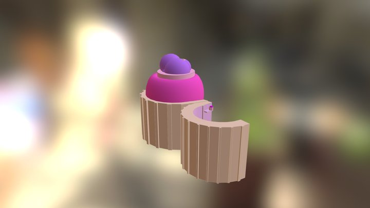 barbie cupcake 3D Model