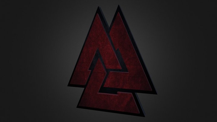 Red And Black Logo 3D Model