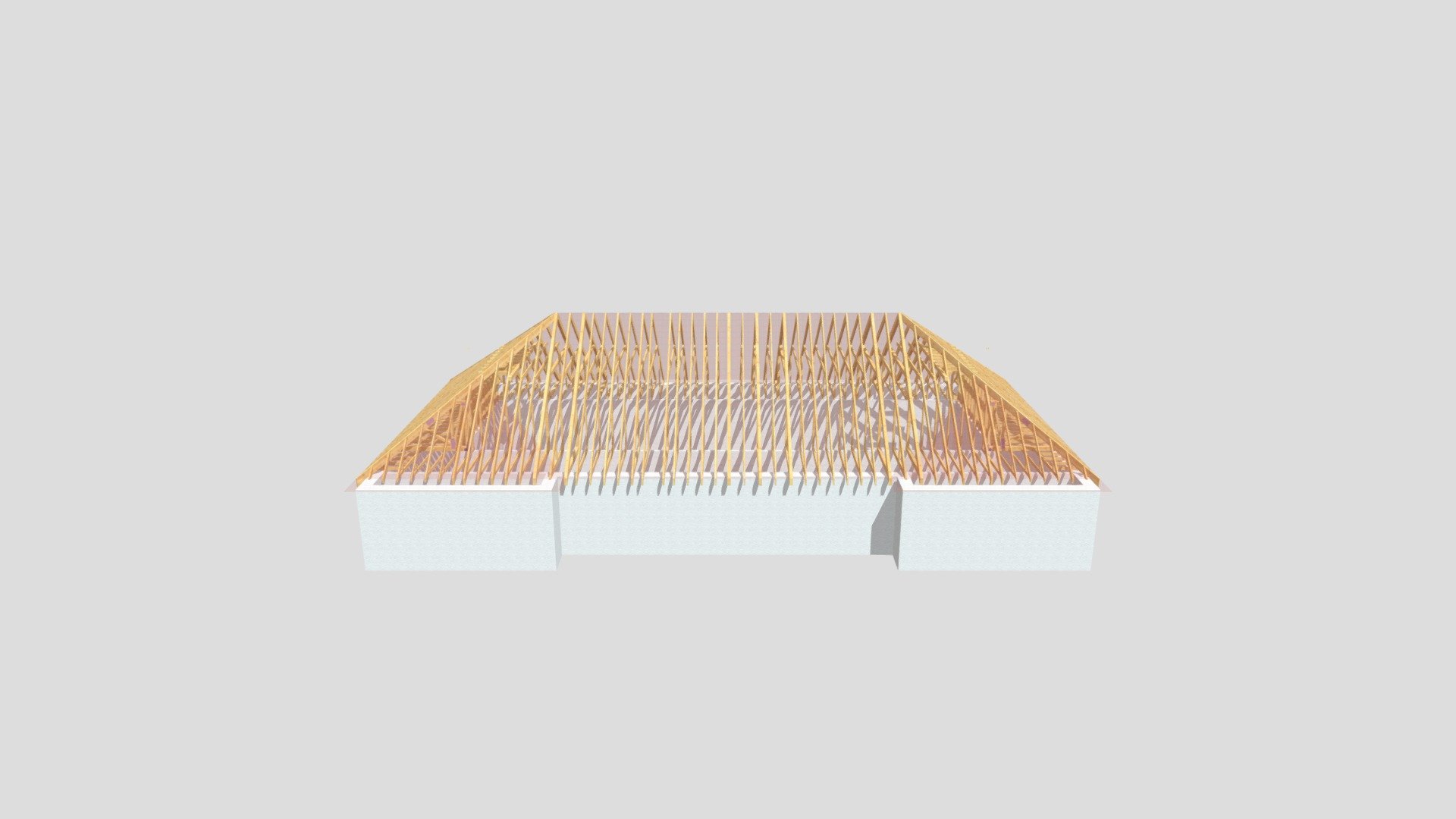 Hipped Attic Roof on Concrete base