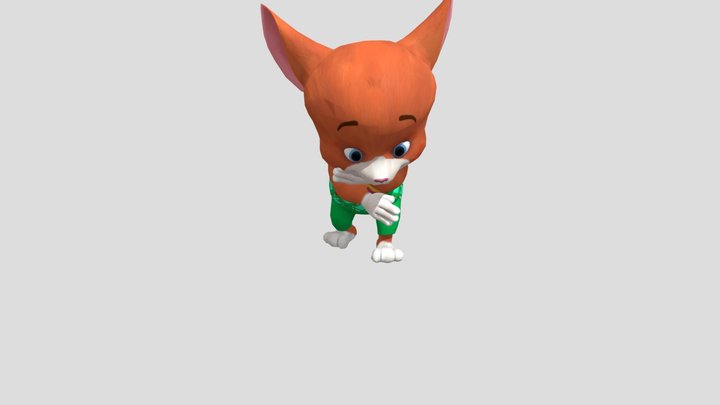 Mouse jumping down 3D Model
