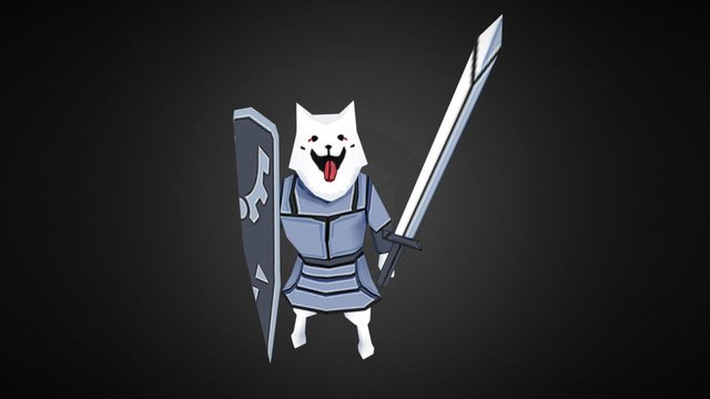 Lesser Dog - Undertale 3D Model