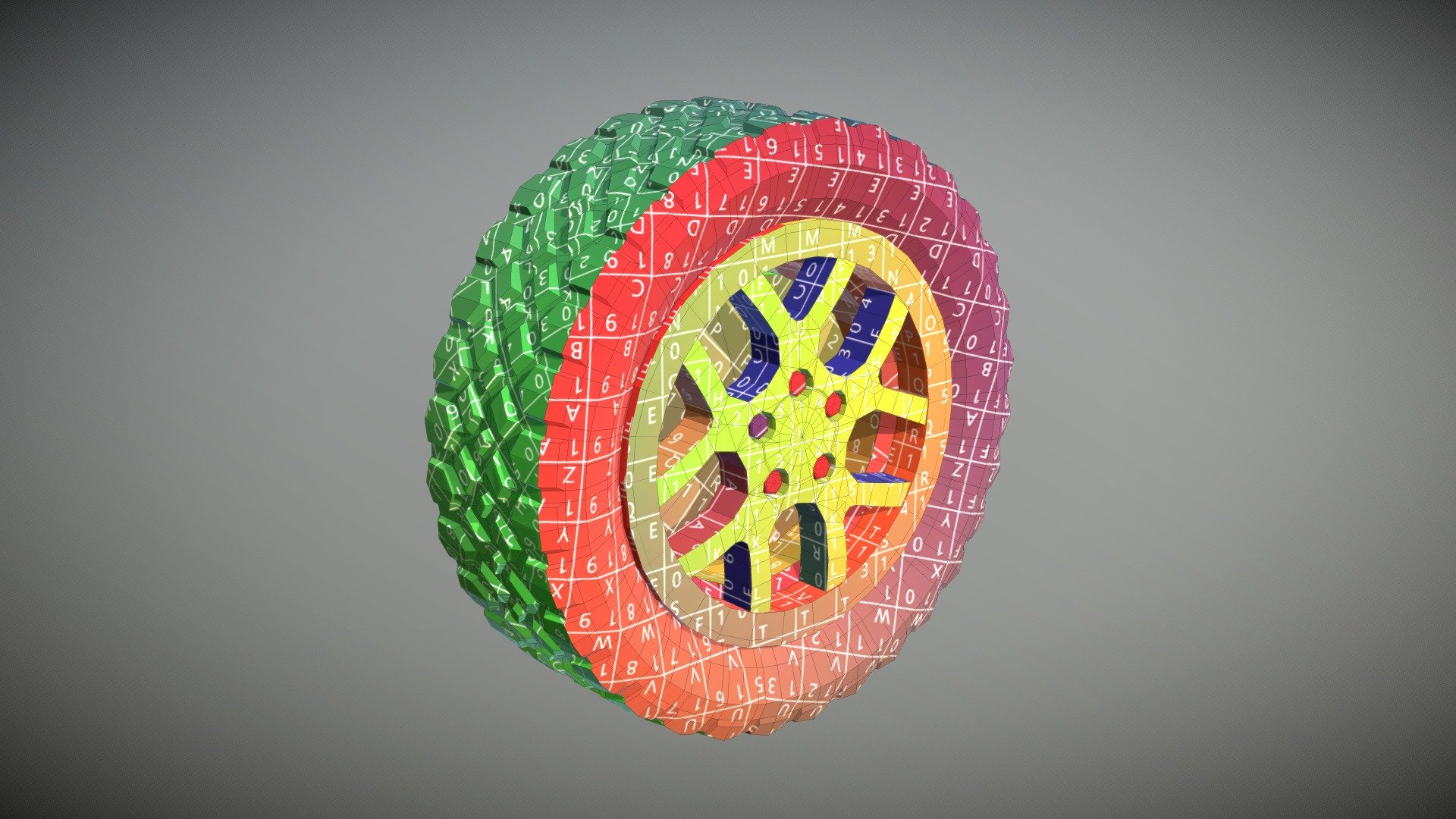 Low Poly Jeep Gladiator Wheel For Texturing - Download Free 3D model by