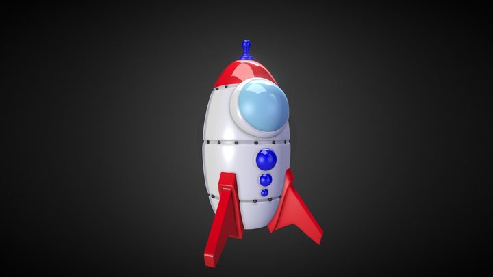 Toy Rocket 3D Model